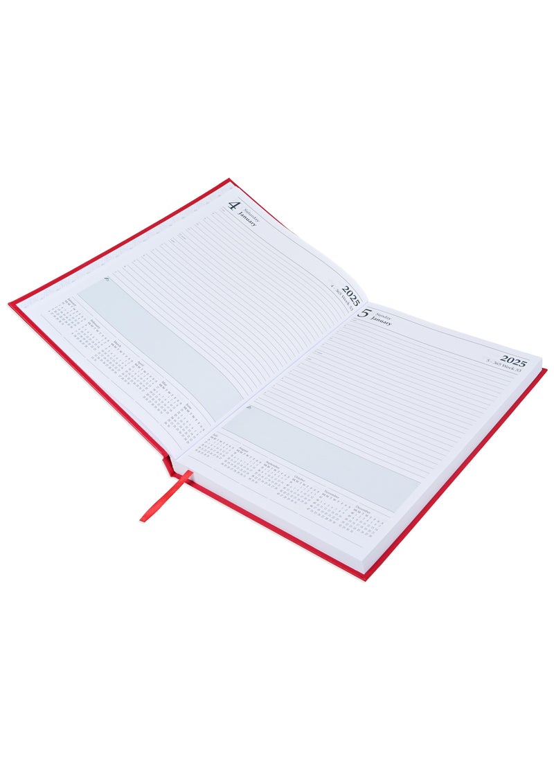 FIS FIS Diary 2025 (English) Red A4 - FSDI41E25RE  - Image 2