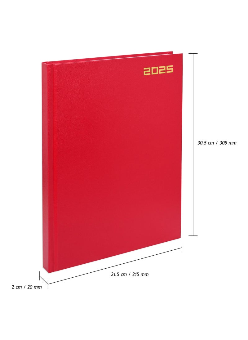 FIS FIS Diary 2025 (English) Red A4 - FSDI41E25RE  - Image 4
