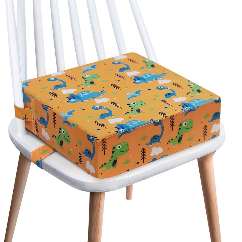 yeroly Toddler Booster Seat for Dining Table - 4in Cushion, Portable Booster for Baby, Adjustable Kids Chair Height, Washable Seat Pad Mat - Image 1