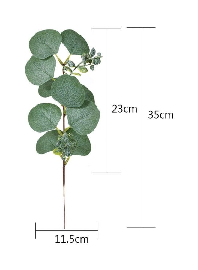 NIBEMINENT 6-Piece Artificial Eucalyptus Leaf Bundles Green/Brown  - Image 2