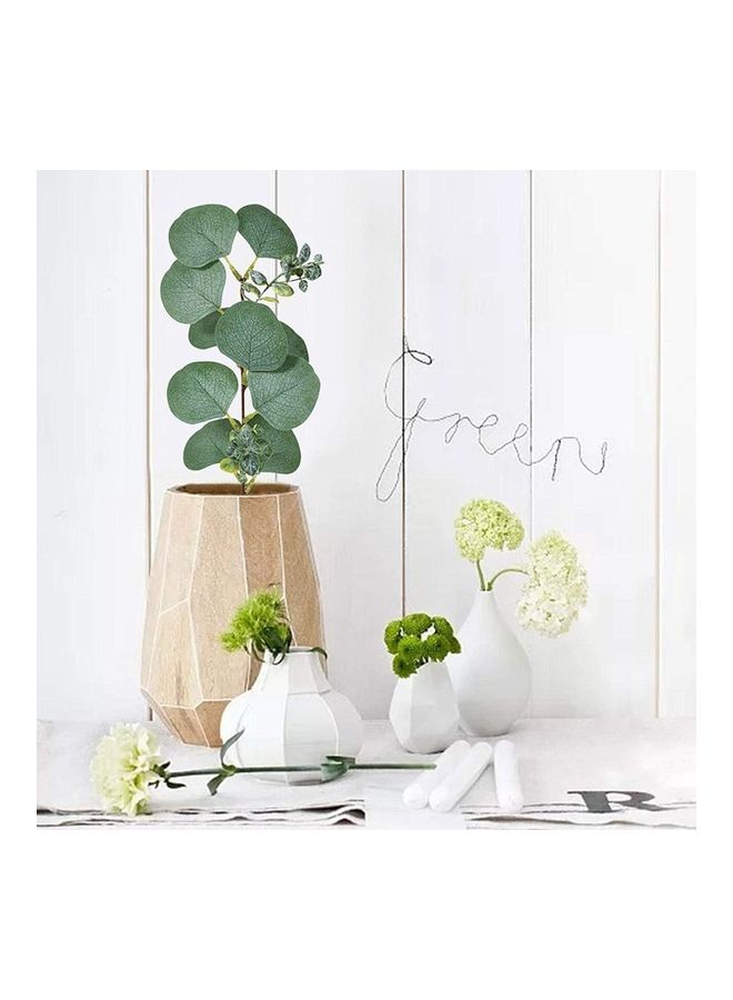 NIBEMINENT 6-Piece Artificial Eucalyptus Leaf Bundles Green/Brown  - Image 4
