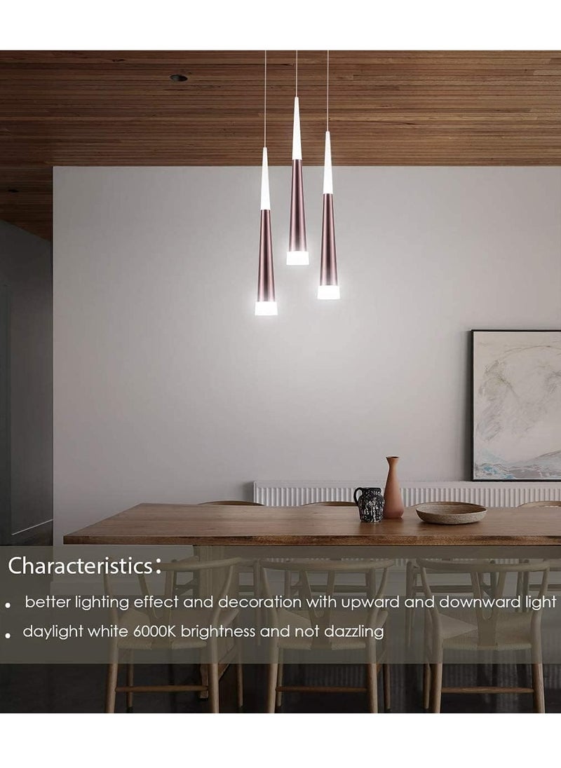 Best Power LED Ceiling Light with 3 Lighting Levels - 6961-Coffe LED Pendant Light Dimmable Ceiling Light Elegant Ceiling Lighting Suitable for Bedrooms, Living Rooms, Dining Rooms, Entryways  - Image 5