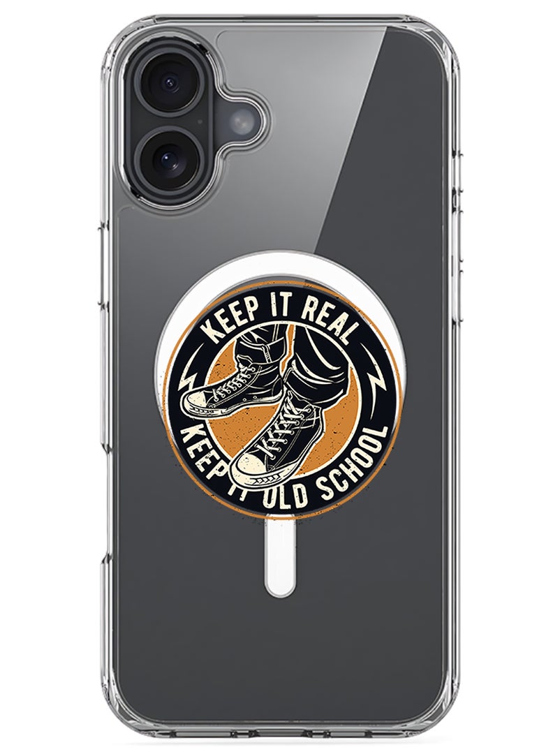 Theodor Magnetic Case for Apple iPhone 17 Compatible with MagSafe Wireless Charging, Shockproof Phone Bumper Cover - Old school - Image 1