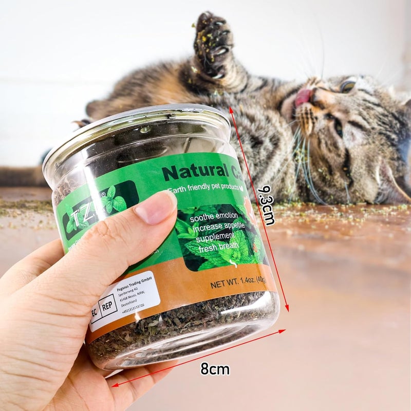 TZL Gulf mainstream practical design Natural Dried Catnip, Premium Cat Nip for Indoor Cats, Use for Refillable Catnip Toys for Cat Play, Training 40g Wear resistant - Image 4