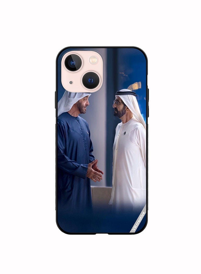 VR CREATIVE غطاء حماية لجهاز آبل آيفون 13 بتصميم الشيخ محمد بن زايد آل نهيان والشيخ محمد بن راشد آل مكتوم متعدد الألوان - Image 1