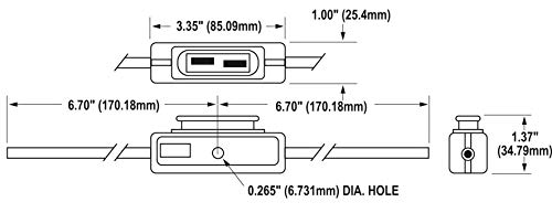 Blue Sea Systems 5068 Maxi in-Line Fuse Holder, 48A,Black,Red - Image 3