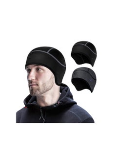 SYOSI Winter Skull Cap Helmet Liner for Men, 2 Pack Cycling Running Sweat Wicking Skullcap Beanie, Fits Under Helmets, for School Activities, Cycling, Motorcycles, Skiing, Running or Camping and Hiking  - Image 1