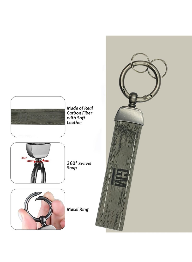 GM Elegant Metal Engraved Keychain with Secure Ring - Image 3