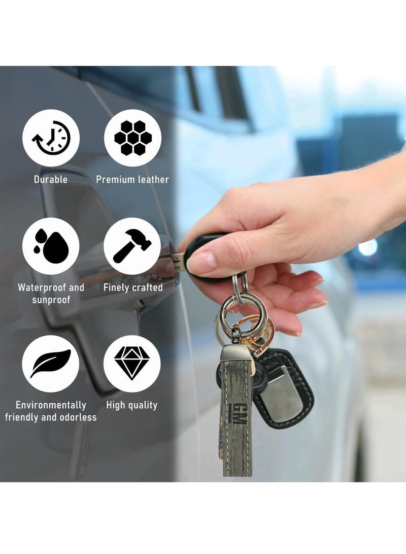 GM Elegant Metal Engraved Keychain with Secure Ring - Image 4