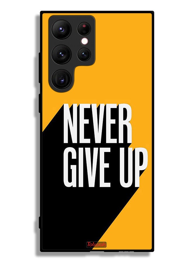 Tolwak Samsung Galaxy S22 Ultra 5G Protective Case Cover Never Give Up - Image 3