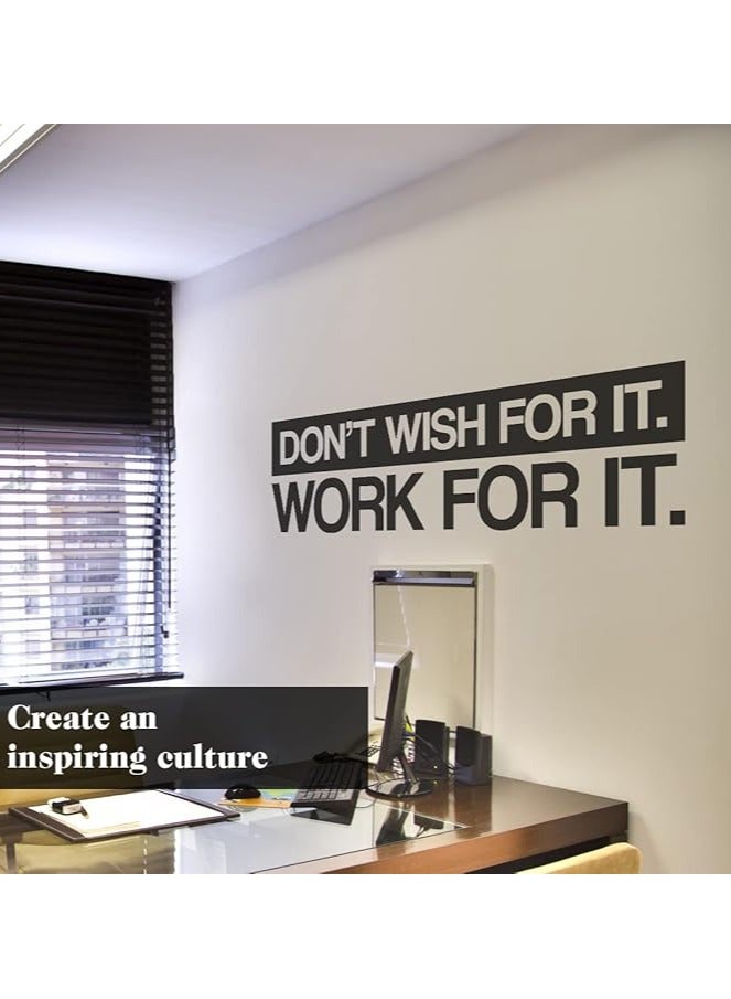 Today Idea Don't Wish for it Work for it | Motivational Large Gym Wall Decal Quote for Home Gym Yoga Exercise Fitness Workout Fitness Motivational Wall Art Decor Vinyl Removable Sticker 37x10 In - Image 2