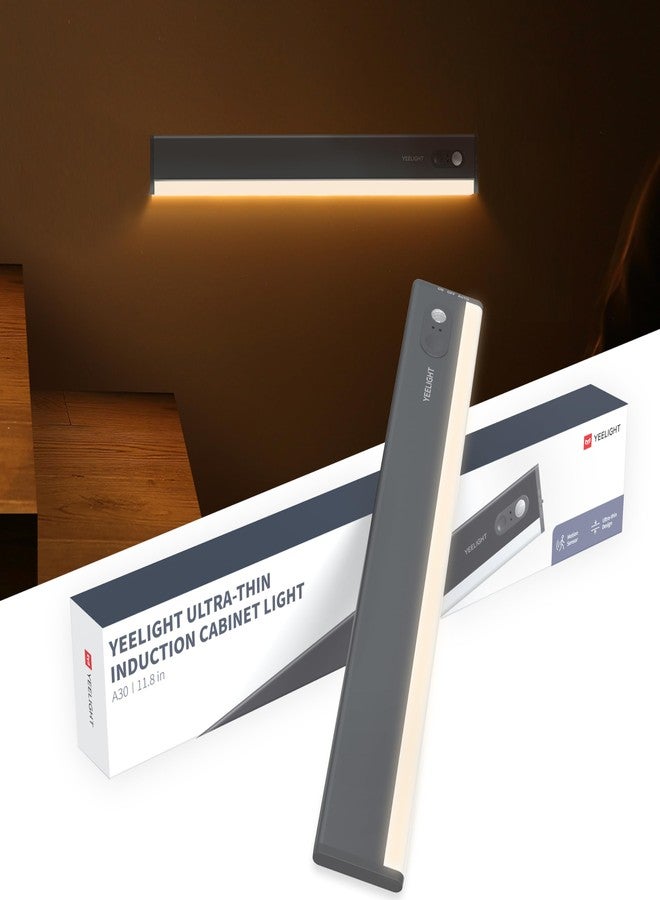 Yeelight Under Cabinet Lighting, Motion Sensor Under Counter Lights for Kitchen, 66 LED Rechargeable Closet Light Fixture, Stepless Dimming, 4000K Wireless Light for Counter, Wardrobe, Hallway, Stairs - Image 1