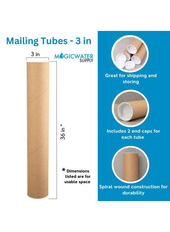 MagicWater Supply Mailing Tubes with Caps, 3 inch x 36 inch (2 Pack) | - Image 2