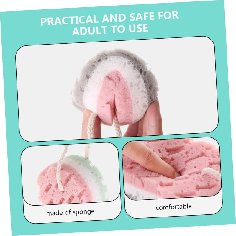 6Pcs Exfoliating Bath Sponges Soft Gentle Body Scrub Towels Random Color Lightweight - Image 3