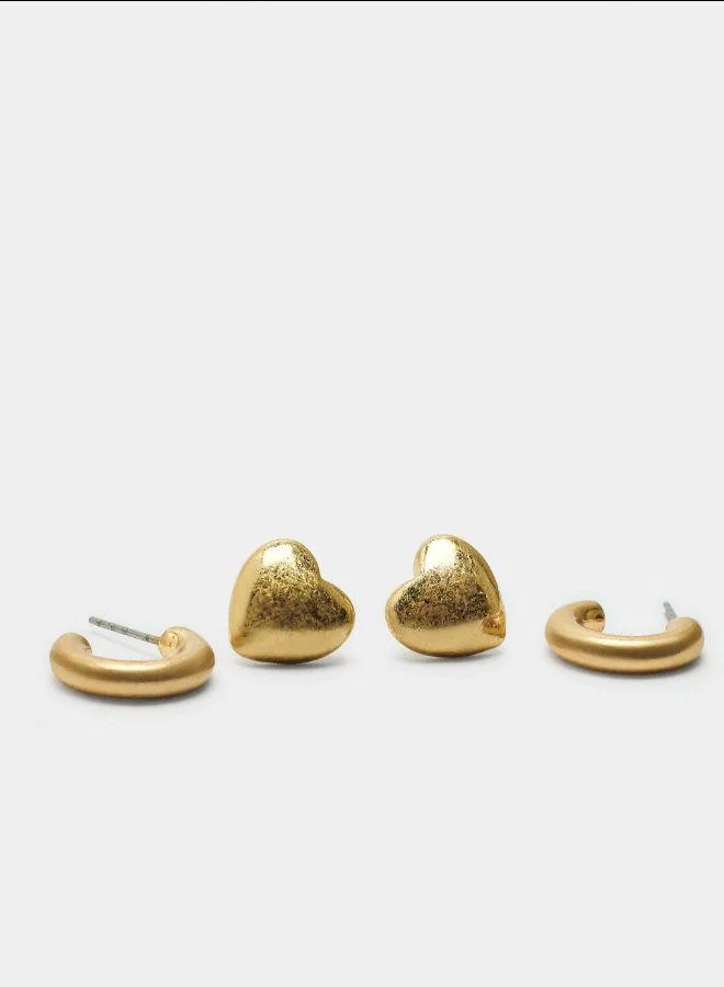 بارفوا مجموعة أقراط بتأثير قديم براون