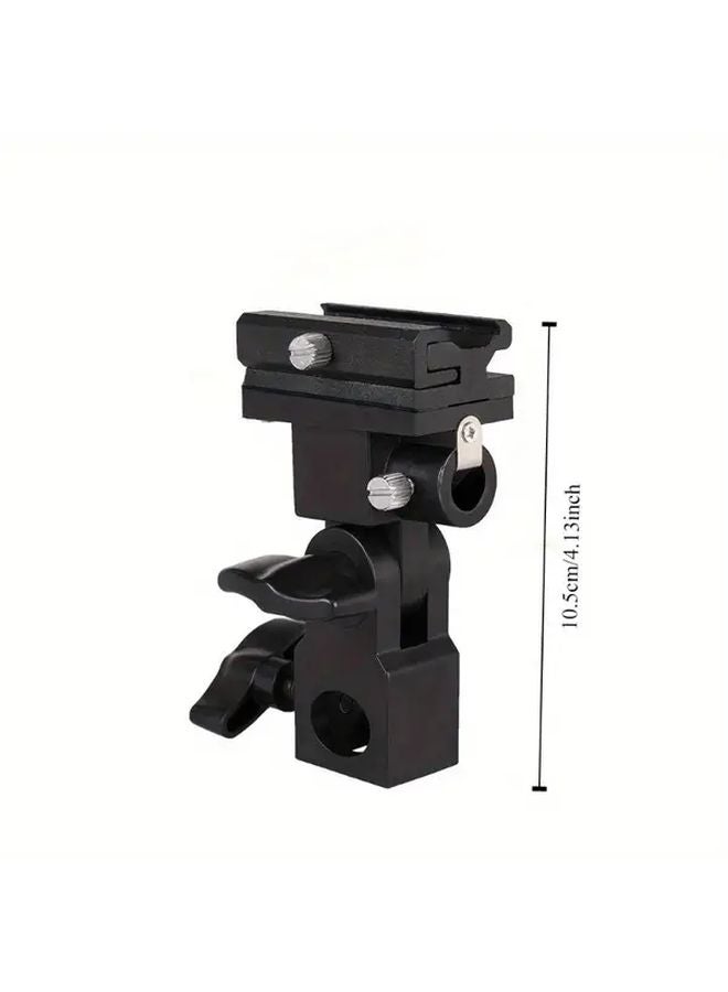 Hot Shoe Lamp Holder Black Camera Flash Base With Umbrella Hole Soft Light Tripod Adapter - Image 3