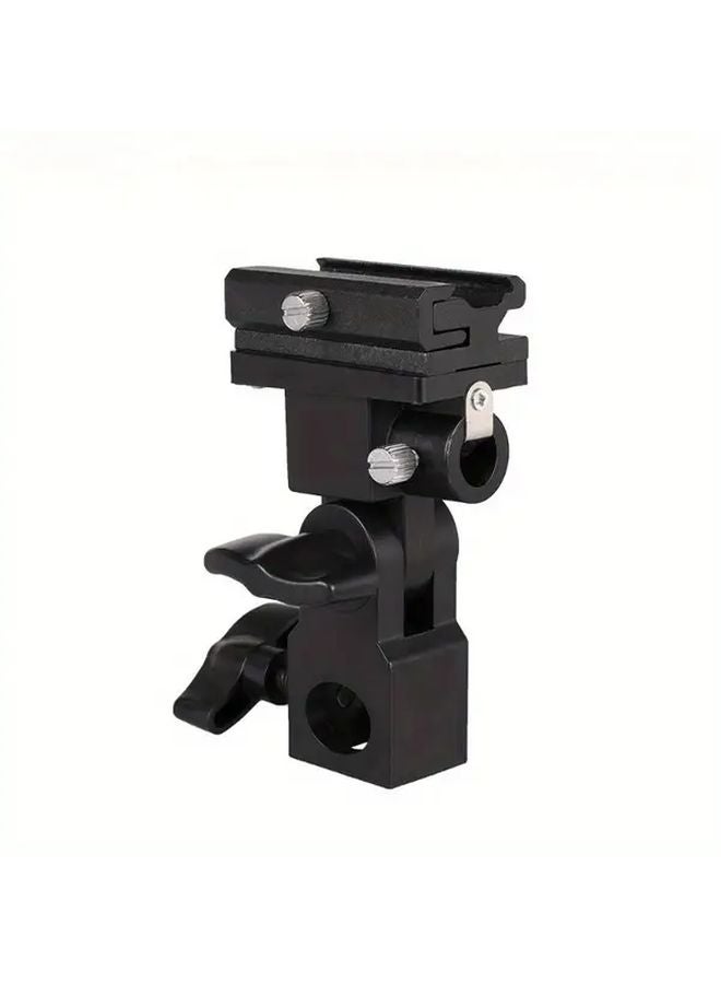 Hot Shoe Lamp Holder Black Camera Flash Base With Umbrella Hole Soft Light Tripod Adapter - Image 5