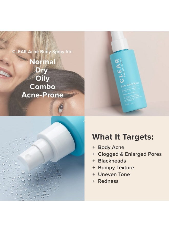 PAULA'S CHOICE - Clear Back & Body Exfoliating Acne Spray 2% Bha (Salicylic Acid) Treatment For Bacne Blackheads & Blemishes 4 Ounce - Image 1