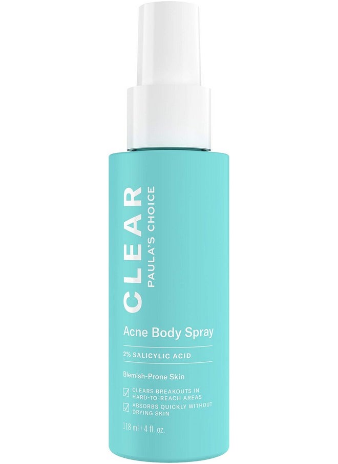 PAULA'S CHOICE - Clear Back & Body Exfoliating Acne Spray 2% Bha (Salicylic Acid) Treatment For Bacne Blackheads & Blemishes 4 Ounce - Image 1