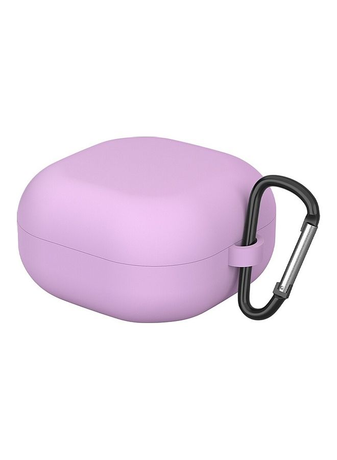 NIBEMINENT Silicone Case Compatible For Galaxy Buds Pro/Buds Live Shockproof Cover Soft Flexible with Keychain Carabiner Lavendar