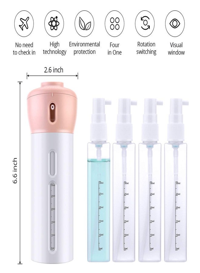 VENIVA 4 in 1 Travel Dispenser Bottle Set Travel Refillable Cosmetic Containers Set Plastic Leak Proof Travel Size Toiletries Liquid Lotion Container Bottle (Multi Color) - Image 2