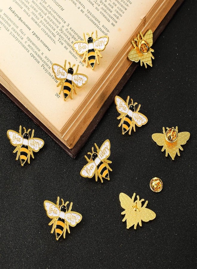 Inbagi 100 Sets Honey Bee Lapel Pins Bulk Cute Badge Pins Fall Party Favor for Students Teachers Inspirational Brooch Pin with Cards Organza Bags for Bee Party Supplies Favors - Image 5