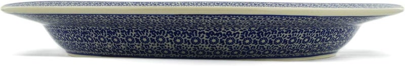 Polmedia Polish Pottery Polish Pottery 1812inch Deep Plate Windblown Poppies Theme  Certificate of Authenticity  - Image 3