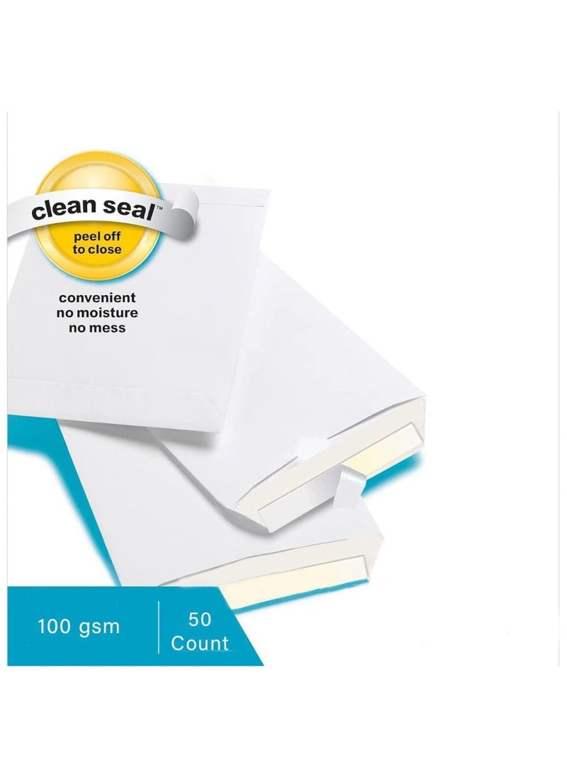 MARKQ - A3 White Envelopes, 410 x 310 mm Self Sealing Mailing Envelope for Posting mailing Home Office and Ecommerce, 100gsm, pack of 50 - Image 1