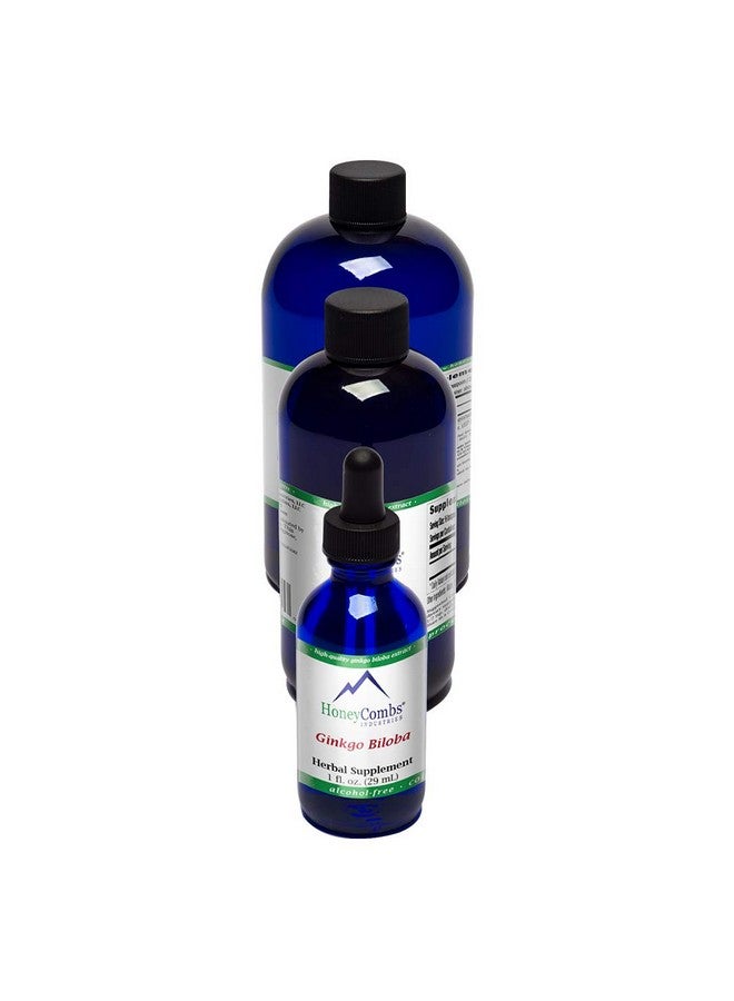 HoneyCombs Ginkgo Biloba Supplement To Support Brain Memory Focus & Circulation Natural Ginkgo Biloba Extract Drops Alcoholfree Cold Pressed Ginkgo Biloba Liquid 1 Fl Oz. - Image 1