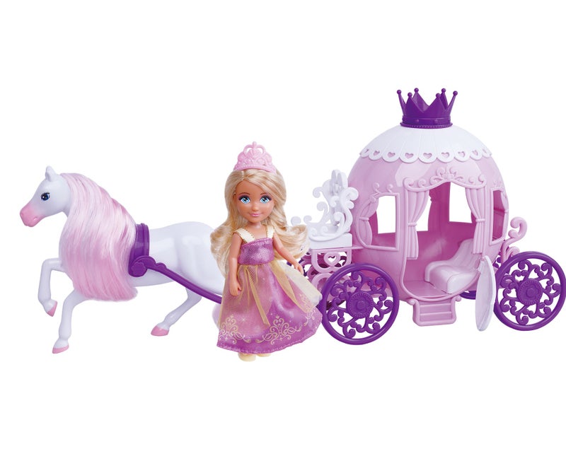 Lulu Princess Doll with Carriage – 5 Inch Doll Carriage Series with Horse | Girls Toys 3+ - Image 2