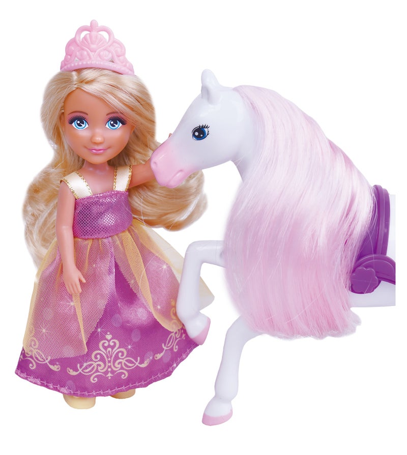 Lulu Princess Doll with Carriage – 5 Inch Doll Carriage Series with Horse | Girls Toys 3+ - Image 3