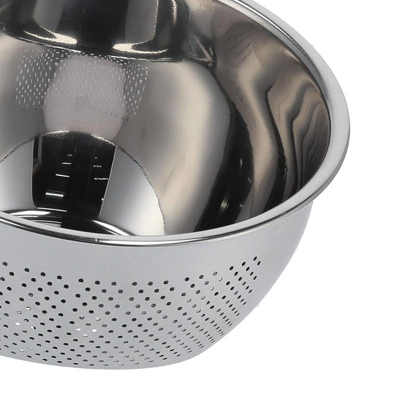 ATETO Stainless Steel Inclined Bottom Fruit Basin with Side Filter Drain Basket Rice Sieve Thickened Vegetable Washing Suitable for Rice Vegetables and Fruits Pack of 1 - Image 5