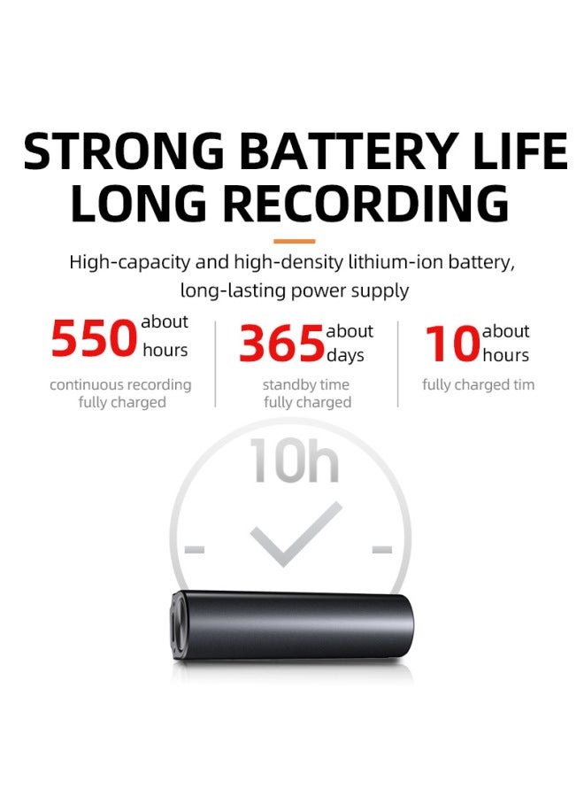 Long Standby Time Recording Pen Magnetic Suction Recorder HD Noise Reduction Voice Control Recording Intelligent Recording Pen Wholesale-Colors:Black-Capacity:64GB - Image 5