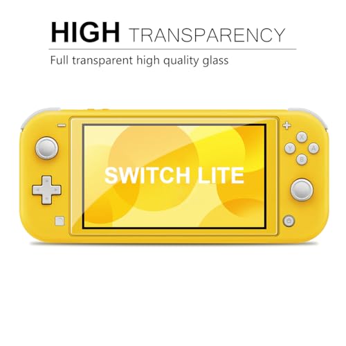 ivoler حماية شاشة زجاجية مقسّاة من ivoler - عبوة 4 قطع لجهاز نينتندو سويتش لايت، شفافة HD، عالية الدقة، مقاومة للخدوش مع حماية ضد بصمات الأصابع، ملائمة بدون فقاعات لجهاز سويتش لايت 2019 - Image 3