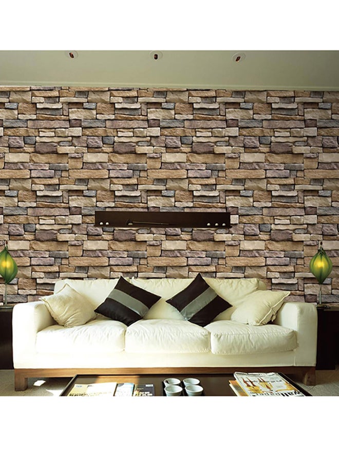 Voberry Brick Stone Rustic Effect Self-Adhesive Wall Sticker Multicolor 25X5X5cm - Image 4