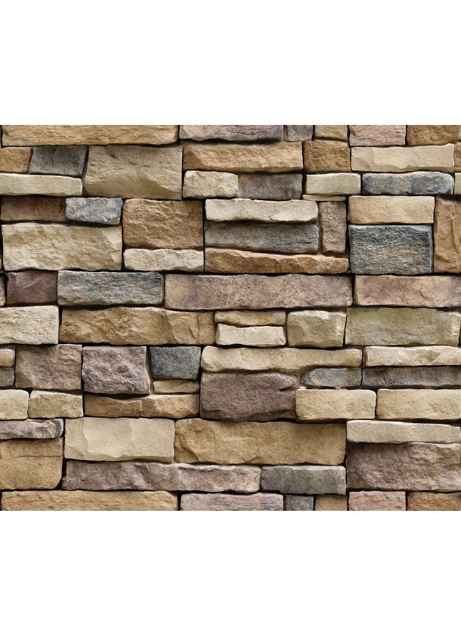 Voberry Brick Stone Rustic Effect Self-Adhesive Wall Sticker Multicolor 25X5X5cm - Image 1