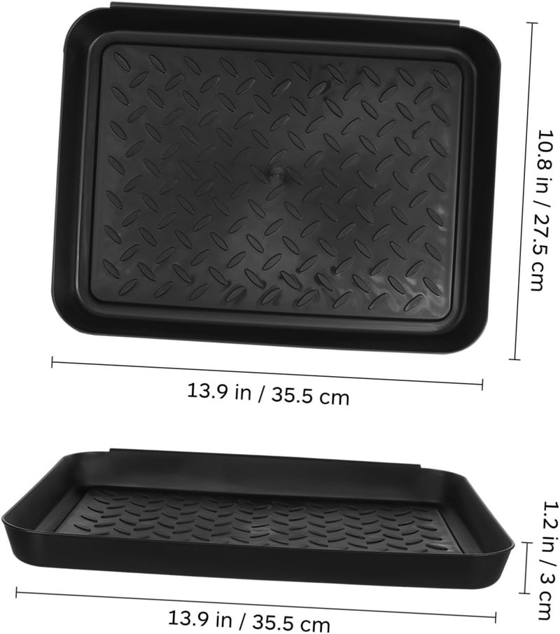 Bulk storage easy optimized build 2pcs Wet Boot Tray Multi-purpose Plastic Shoe Mat for Entryway Garden Kitchen Sink Lightweight Easy to Clean Non- Design for Use Daily repeated use trusted quality - Image 2