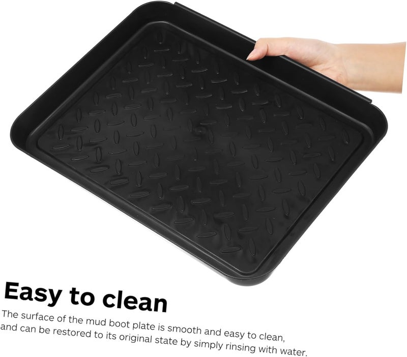 Bulk storage easy optimized build 2pcs Wet Boot Tray Multi-purpose Plastic Shoe Mat for Entryway Garden Kitchen Sink Lightweight Easy to Clean Non- Design for Use Daily repeated use trusted quality - Image 3