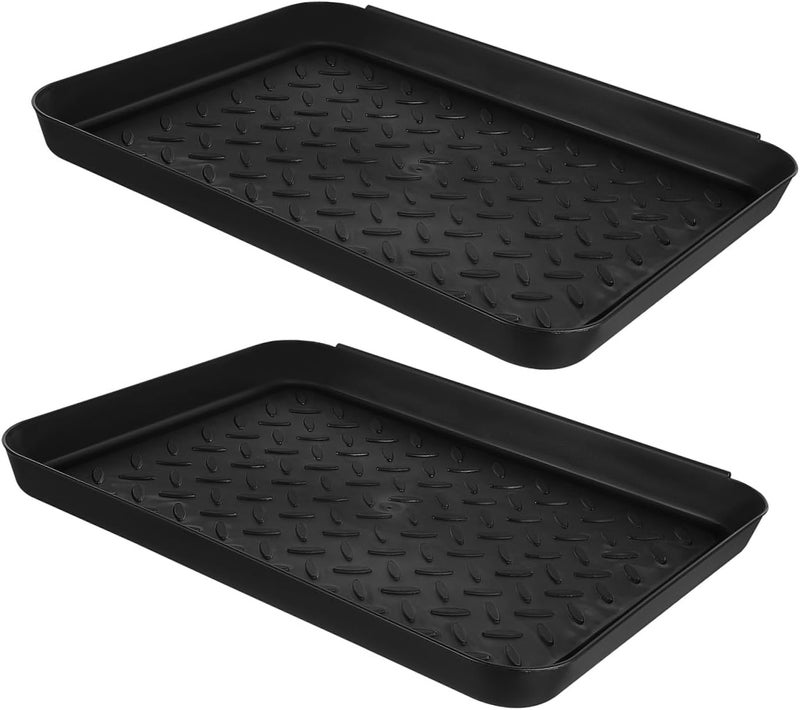 Bulk storage easy optimized build 2pcs Wet Boot Tray Multi-purpose Plastic Shoe Mat for Entryway Garden Kitchen Sink Lightweight Easy to Clean Non- Design for Use Daily repeated use trusted quality - Image 1