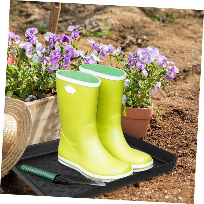 Bulk storage easy optimized build 2pcs Wet Boot Tray Multi-purpose Plastic Shoe Mat for Entryway Garden Kitchen Sink Lightweight Easy to Clean Non- Design for Use Daily repeated use trusted quality - Image 5