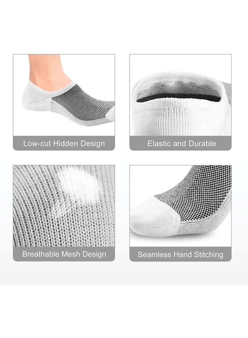 SYOSI 6 Pairs Mens Ankle Athletic Socks Low Cut Breathable Running Comfort Sports Trainer Cotton Casual Non Slip No Show for Men and Women Invisible Crew Boat EUR43-48 - Image 4