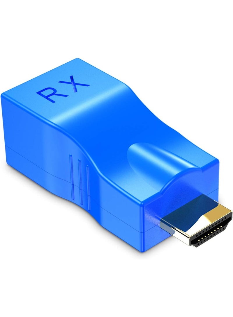 موسع كابل HDMI Power Prime، محول موسع كابل شبكة HDMI إلى RJ45 مكرر عبر Cat 5e / 6 1080p حتى 30 مترًا لتلفزيون HDTV PS4 STB 4K 2K (قطعتان) - Image 1