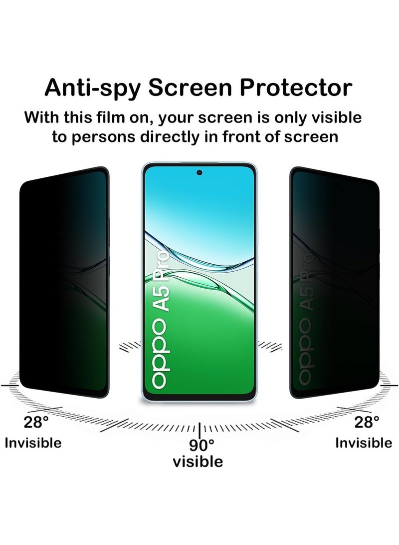Muzz [2 Pack] Privacy Screen Protector for OPPO A5 Pro 5G, Anti-Spy 9H Tempered Glass, Full Coverage, Scratch Resistant,28 ° Full Screen Anti-peeping (OPPO A5 Pro 5G) - Image 5