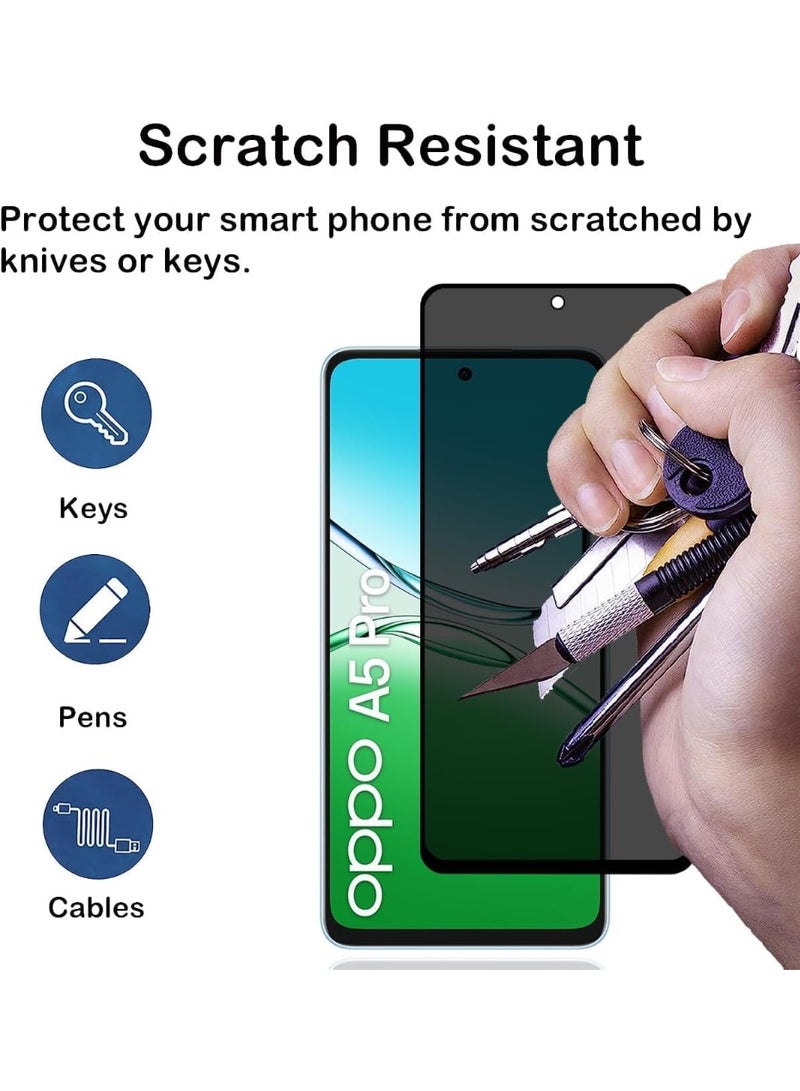 Muzz [2 Pack] Privacy Screen Protector for OPPO A5 Pro 5G, Anti-Spy 9H Tempered Glass, Full Coverage, Scratch Resistant,28 ° Full Screen Anti-peeping (OPPO A5 Pro 5G) - Image 4