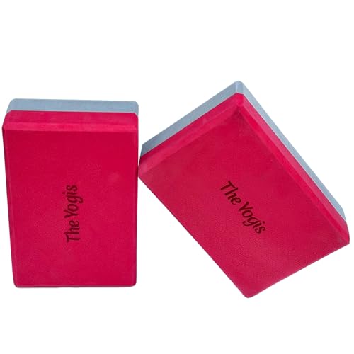 The Yogis Yoga Block | Yoga Brick (Set of 2, Extra Large Size), High-Density Premium EVA Foam Material for Strength, Balance, and Flexibility, Odour Resistant, Regular Size (9 x 6 x 3 inches, Set -2 with Belt ) - Image 2