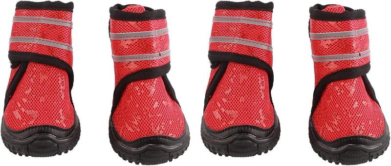 Adjustable Anti - Slip Dog Boots for Small Medium and Large Dogs, Outdoor Pet Shoes with Reflective Straps and Rubber Sole for Wet Floors and Rainy Days (60 Yards) - Image 1