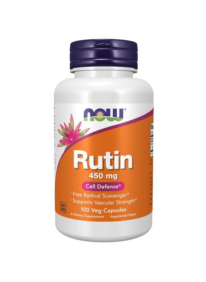 now Supplements Rutin (Sophora Japonica) 450 Mg Free Radical Scavenger* Cell Defense* 100 Veg Capsules  - Image 2