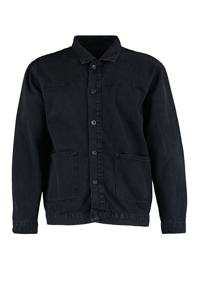 trendyol - Anthracite Regular Fit Denim Jacket TMNAW23CE00011 - Image 1
