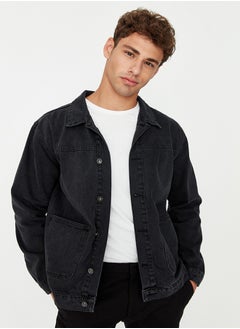 Anthracite Regular Fit Denim Jacket TMNAW23CE00011
