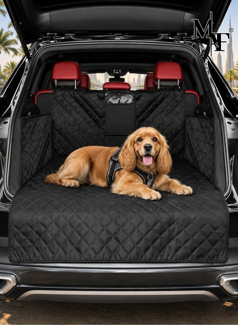 M.A&F's Dog trunk Car Seat Cover, Waterproof and Scratchproof Dog Cover,Anti slip large foot pad double Oxford car backrest cover,Suitable for automobiles SUV、 Small truck with bumper, large size - Image 1